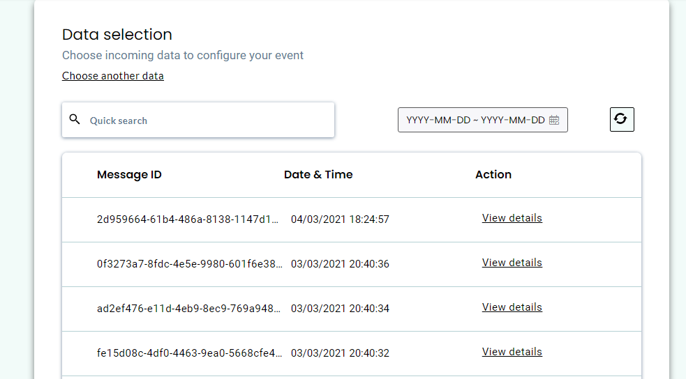 sample data in CustomerLabs CDP.