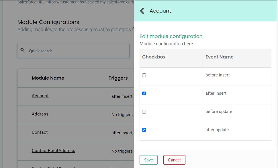 Sales force - Account module