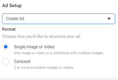 Facebook Ad set up